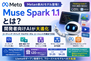 Metaの新AIモデルMuse Spark 1.1を紹介するアイキャッチ画像